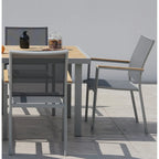 Catania Grey Seagull 11-Piece Aluminum Outdoor Dining Set with Sling Set in Pewter - N/A