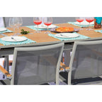 Catania Grey Seagull 11-Piece Aluminum Outdoor Dining Set with Sling Set in Pewter - N/A