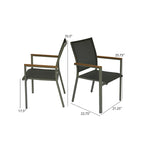 Catania Grey Seagull 11-Piece Aluminum Outdoor Dining Set with Sling Set in Pewter - N/A