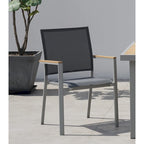 Catania Grey Seagull 11-Piece Aluminum Outdoor Dining Set with Sling Set in Pewter - N/A