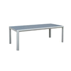Vesuvio Light Grey 11-Piece Aluminum Outdoor Dining Set with Sling Set in Midnight Grey - N/A