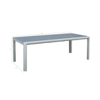 Vesuvio Light Grey 11-Piece Aluminum Outdoor Dining Set with Sling Set in Midnight Grey - N/A