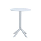 3-Piece Outdoor Bistro Set, 2 Stackable Chairs & 1 Table, Durable Resin Material for Balcony, Patio, Garden