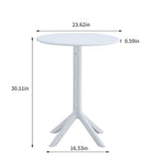 3-Piece Outdoor Bistro Set, 2 Stackable Chairs & 1 Table, Durable Resin Material for Balcony, Patio, Garden