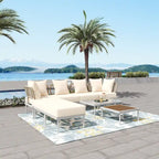8-Piece Patio Sectional Sofa Set with Coffee Table