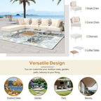 8-Piece Patio Sectional Sofa Set with Coffee Table