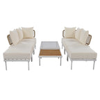 8-Piece Patio Sectional Sofa Set with Coffee Table