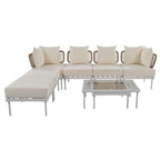 8-Piece Patio Sectional Sofa Set with Coffee Table
