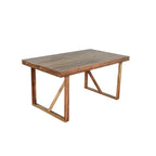 Acacia Wood Outdoor Table and Chair Set with 4 Chairs and Bench, 6 Piece Patio Furniture Suitable for Patio 7 Pieces