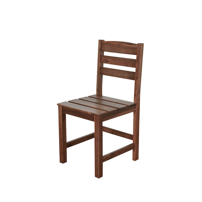 Acacia Wood Outdoor Table and Chair Set with 4 Chairs and Bench, 6 Piece Patio Furniture Suitable for Patio 7 Pieces