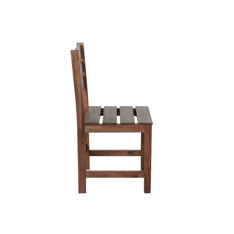 Acacia Wood Outdoor Table and Chair Set with 4 Chairs and Bench, 6 Piece Patio Furniture Suitable for Patio 7 Pieces