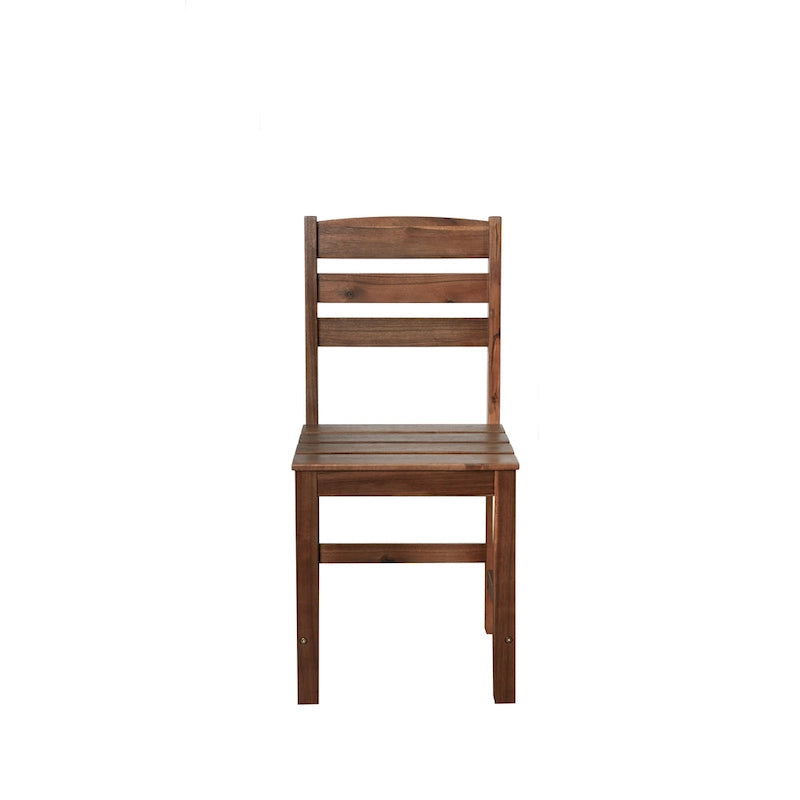 Acacia Wood Outdoor Table and Chair Set with 4 Chairs and Bench, 6 Piece Patio Furniture Suitable for Patio 7 Pieces