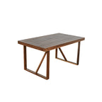 Acacia Wood Outdoor Table and Chair Set with 4 Chairs and Bench, 6 Piece Patio Furniture Suitable for Patio 7 Pieces