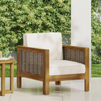 Outdoor Acacia Wood Club Chairs, 2-Pcs