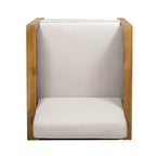 Outdoor Acacia Wood Club Chairs, 2-Pcs