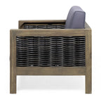 Outdoor Acacia Wood Club Chairs, 2-Pcs