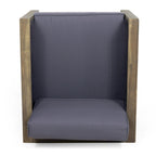 Outdoor Acacia Wood Club Chairs, 2-Pcs