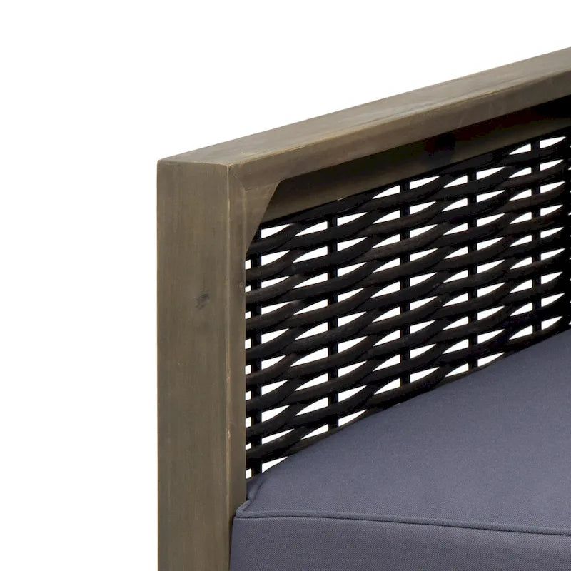 Outdoor Acacia Wood Club Chairs, 2-Pcs