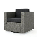 Comfortable and Flexible Outdoor Swivel Patio Chair with Cushions