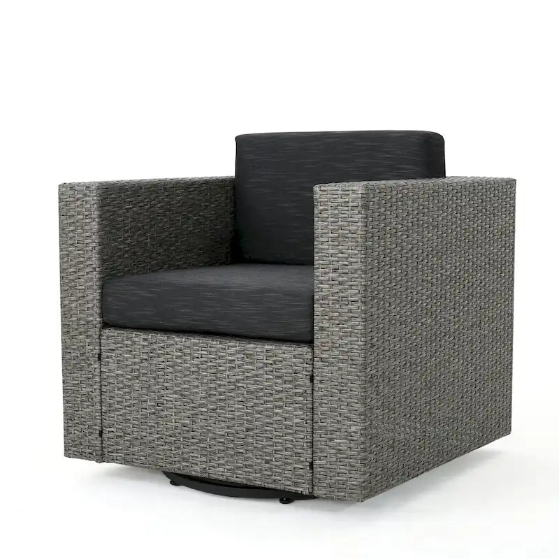 Comfortable and Flexible Outdoor Swivel Patio Chair with Cushions