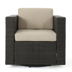 Comfortable and Flexible Outdoor Swivel Patio Chair with Cushions