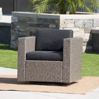 Comfortable and Flexible Outdoor Swivel Patio Chair with Cushions