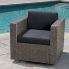 Comfortable and Flexible Outdoor Swivel Patio Chair with Cushions
