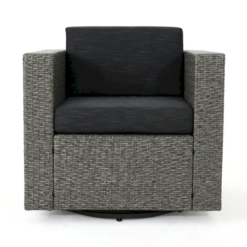 Comfortable and Flexible Outdoor Swivel Patio Chair with Cushions