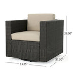 Comfortable and Flexible Outdoor Swivel Patio Chair with Cushions