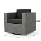 Comfortable and Flexible Outdoor Swivel Patio Chair with Cushions