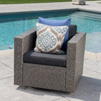 Comfortable and Flexible Outdoor Swivel Patio Chair with Cushions