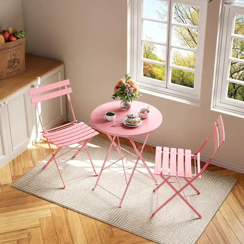 Outdoor Patio Table and Chairs Set for Apartments Porch Pool