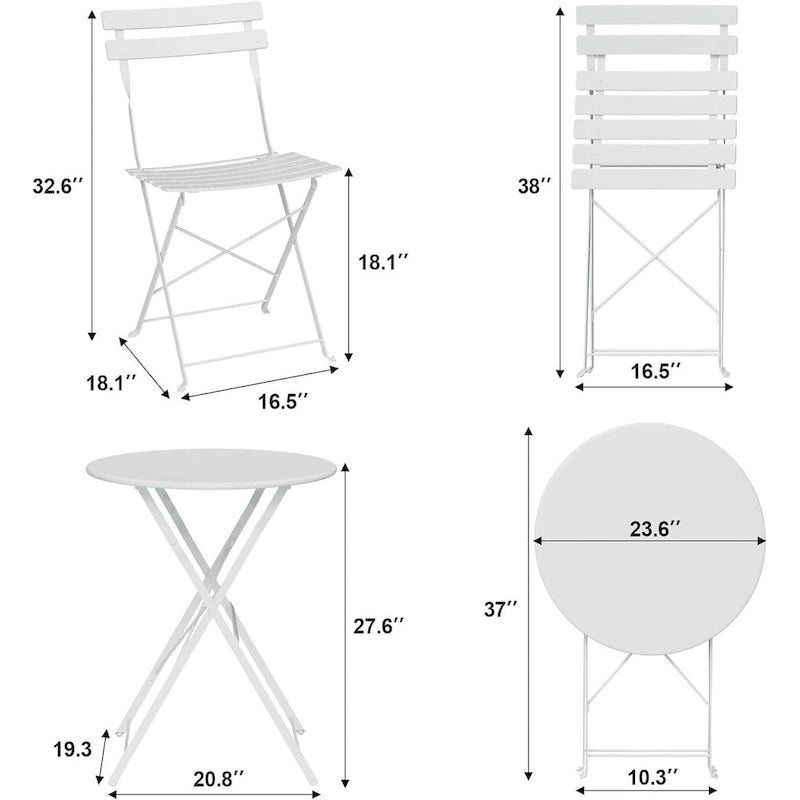 Outdoor Patio Table and Chairs Set for Apartments Porch Pool