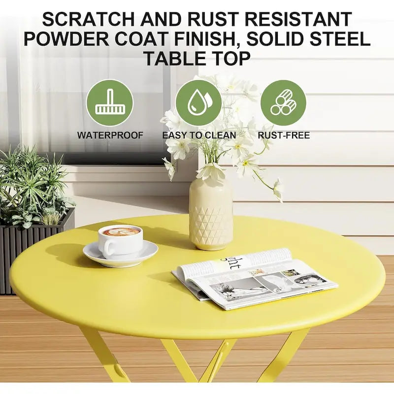 Outdoor Patio Table and Chairs Set for Apartments Porch Pool