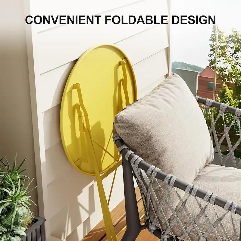 Outdoor Patio Table and Chairs Set for Apartments Porch Pool