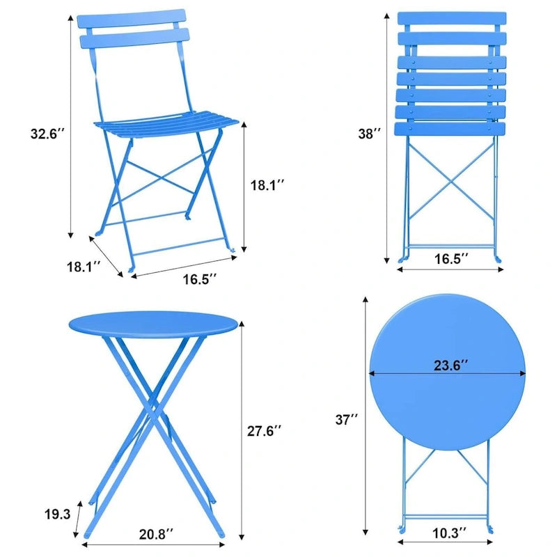 Outdoor Patio Table and Chairs Set for Apartments Porch Pool