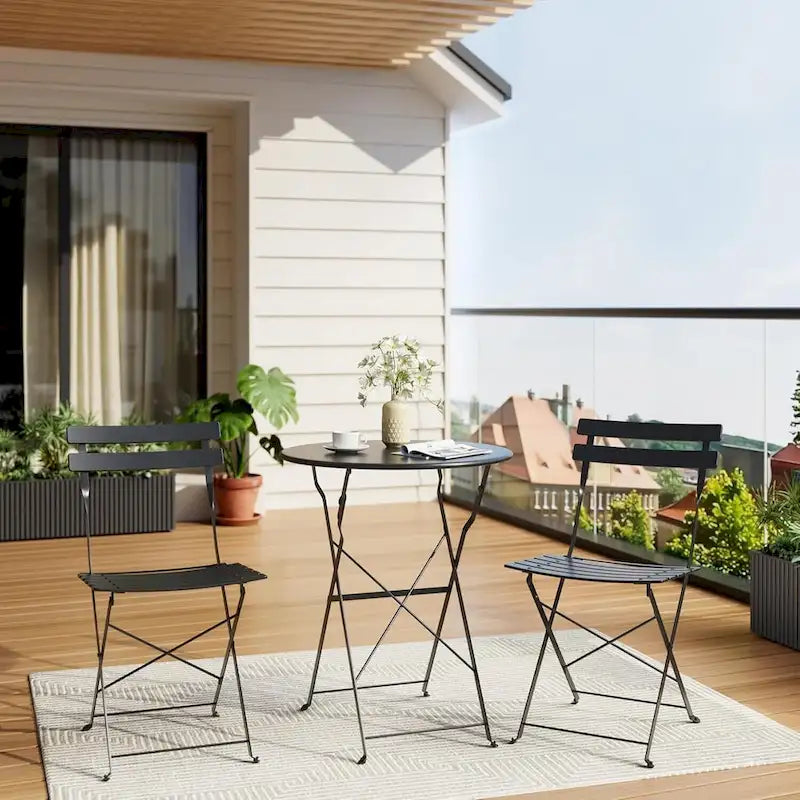 Outdoor Patio Table and Chairs Set for Apartments Porch Pool