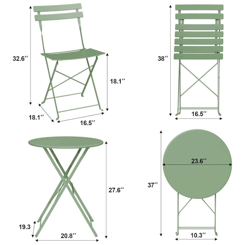 Outdoor Patio Table and Chairs Set for Apartments Porch Pool