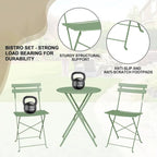 Outdoor Patio Table and Chairs Set for Apartments Porch Pool