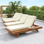 Christopher Knight Home- Harrison Acacia Outdoor Adjustable Chaise Lounge (Set of 4)