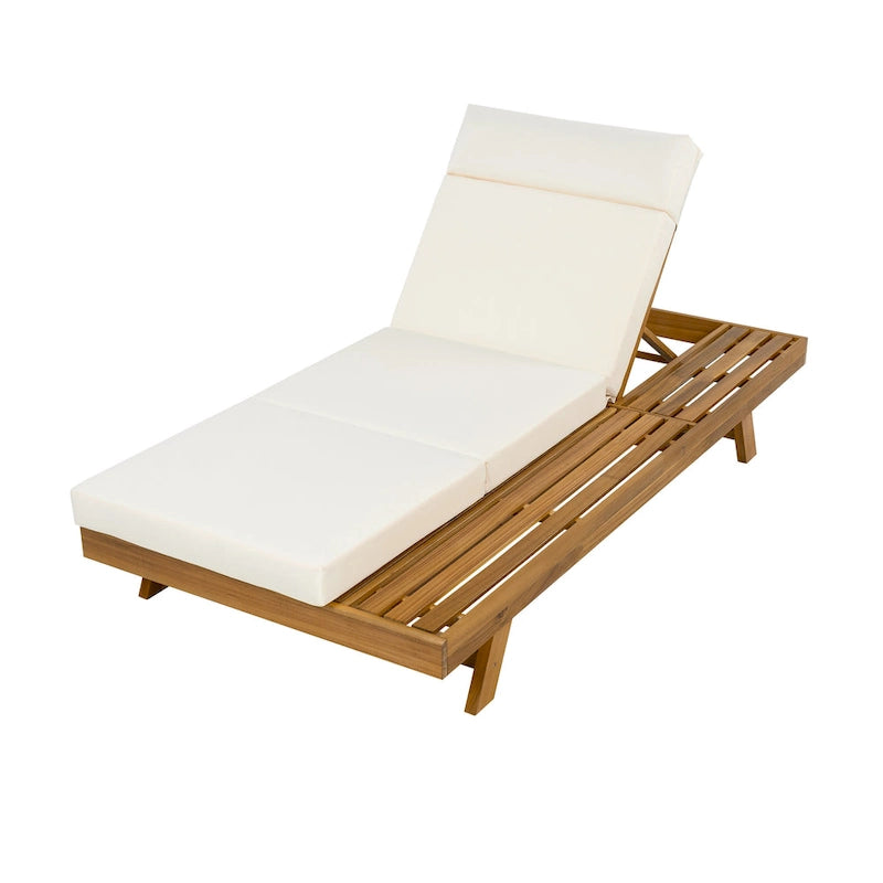 Christopher Knight Home- Harrison Acacia Outdoor Adjustable Chaise Lounge (Set of 4)