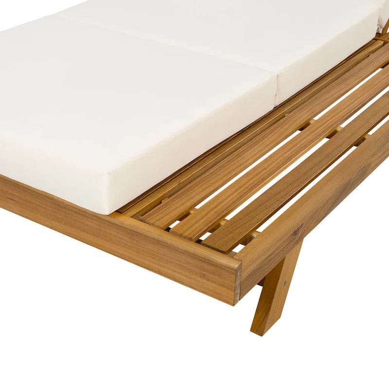 Christopher Knight Home- Harrison Acacia Outdoor Adjustable Chaise Lounge (Set of 4)