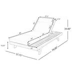 Christopher Knight Home- Harrison Acacia Outdoor Adjustable Chaise Lounge (Set of 4)