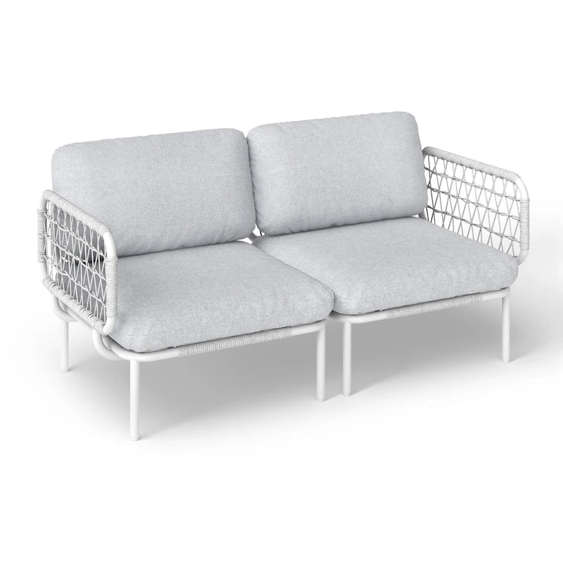 Outdoor Patio Sectional Sofa Set Cushioned Conversation Seating Set