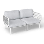 Outdoor Patio Sectional Sofa Set Cushioned Conversation Seating Set