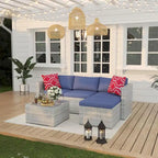5-Piece Patio Furniture Set, Weather Patio Set - PE Wicker