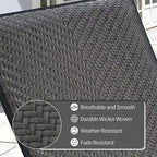 GDFStudio - PE Wicker Chaise Lounge Set, Adjustable Patio Recliners with Quick Dry Foam, Set of 2