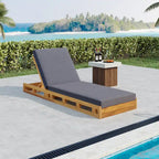 Christopher Knight Home -Johnson Outdoor Acacia Chaise Lounge Set