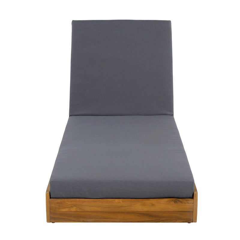 Christopher Knight Home -Johnson Outdoor Acacia Chaise Lounge Set