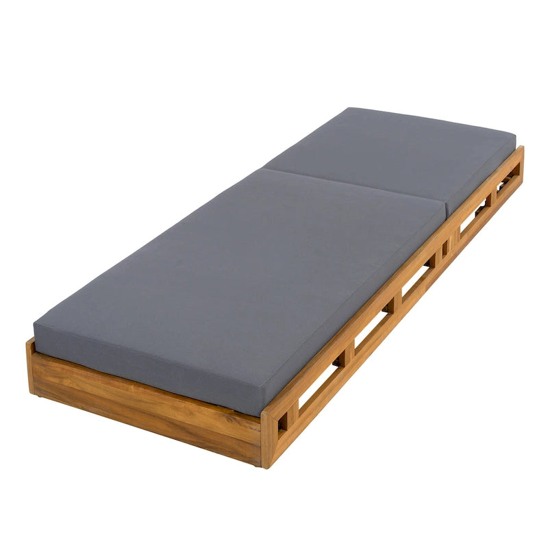 Christopher Knight Home -Johnson Outdoor Acacia Chaise Lounge Set
